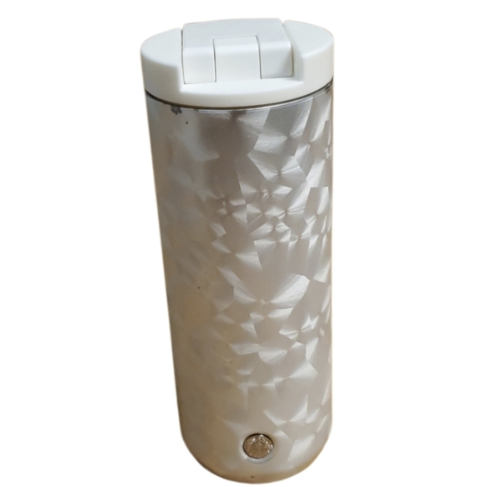 Starbucks 2021 Winter Pearl White Silver Vaccuum Insulated Stainless Tumbler